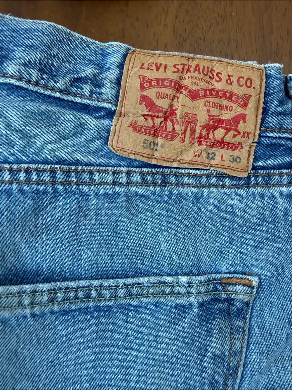 Distressed Levi’s 501s - men’s 32 x 28 (label says 32x30)